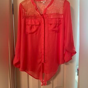 Brand: Candies shirt, size: large , color: coral